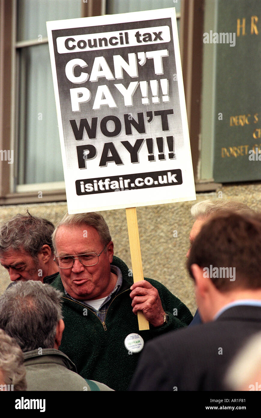 Council tax protest Stock Photo Alamy