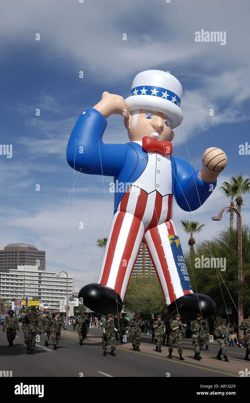 Uncle Sam in Memorial Day Parade, Phoenix, Arizona Stock Photo - Alamy