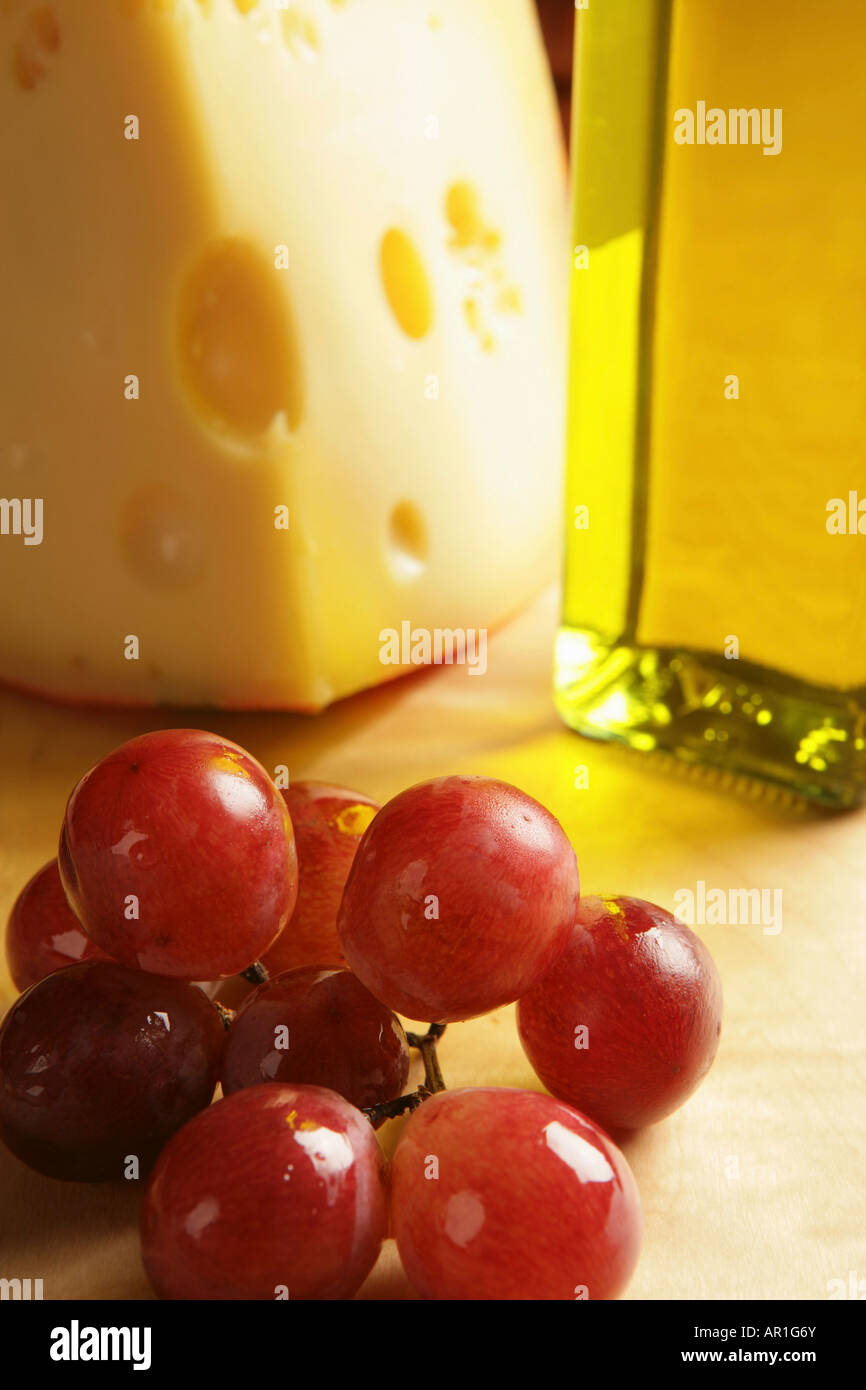 Grapes and Cheese Stock Photo Alamy