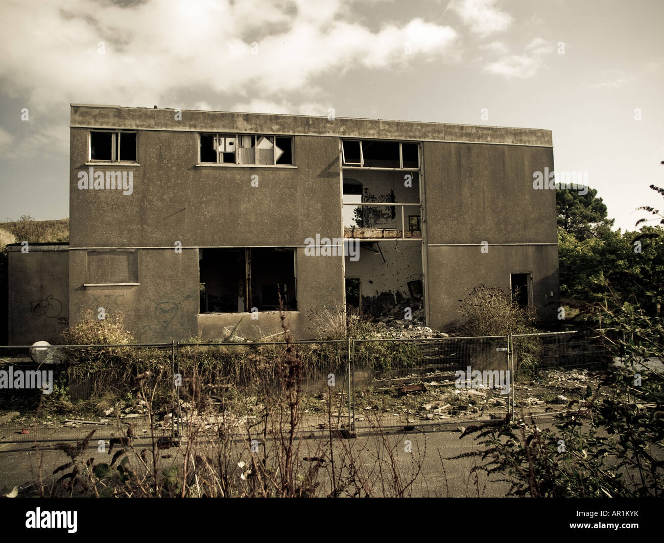 Derelict building, Hayle Stock Photo