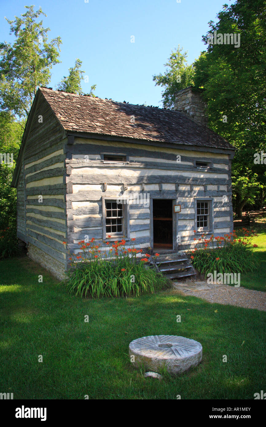 Cabin Smithfield Plantation Blacksburg Virginia Usa Stock