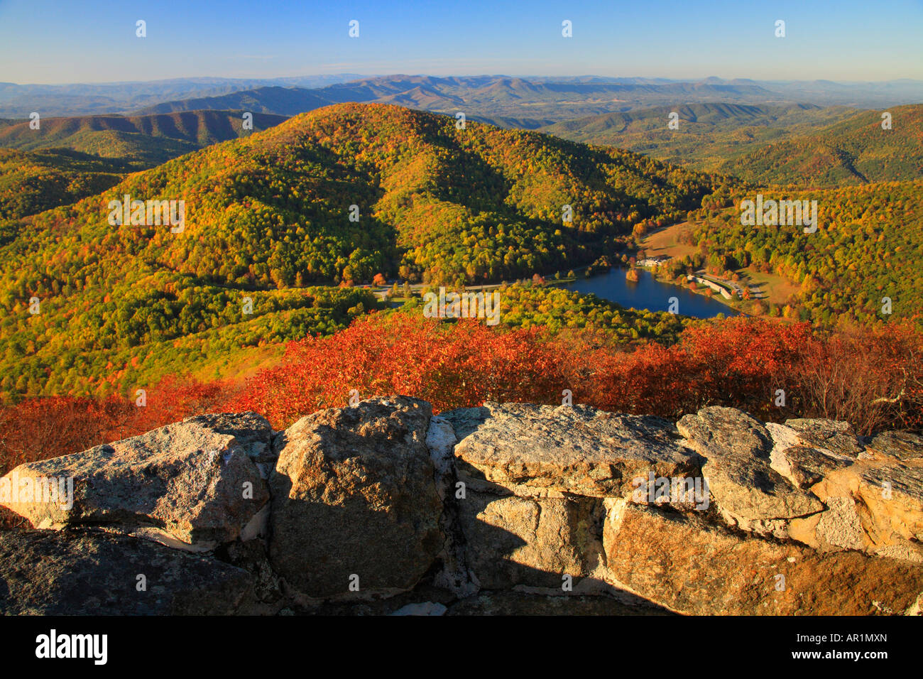 Sunset, Sharp Top Mountain, Peaks of Otter, Blue Ridge Parkway ...