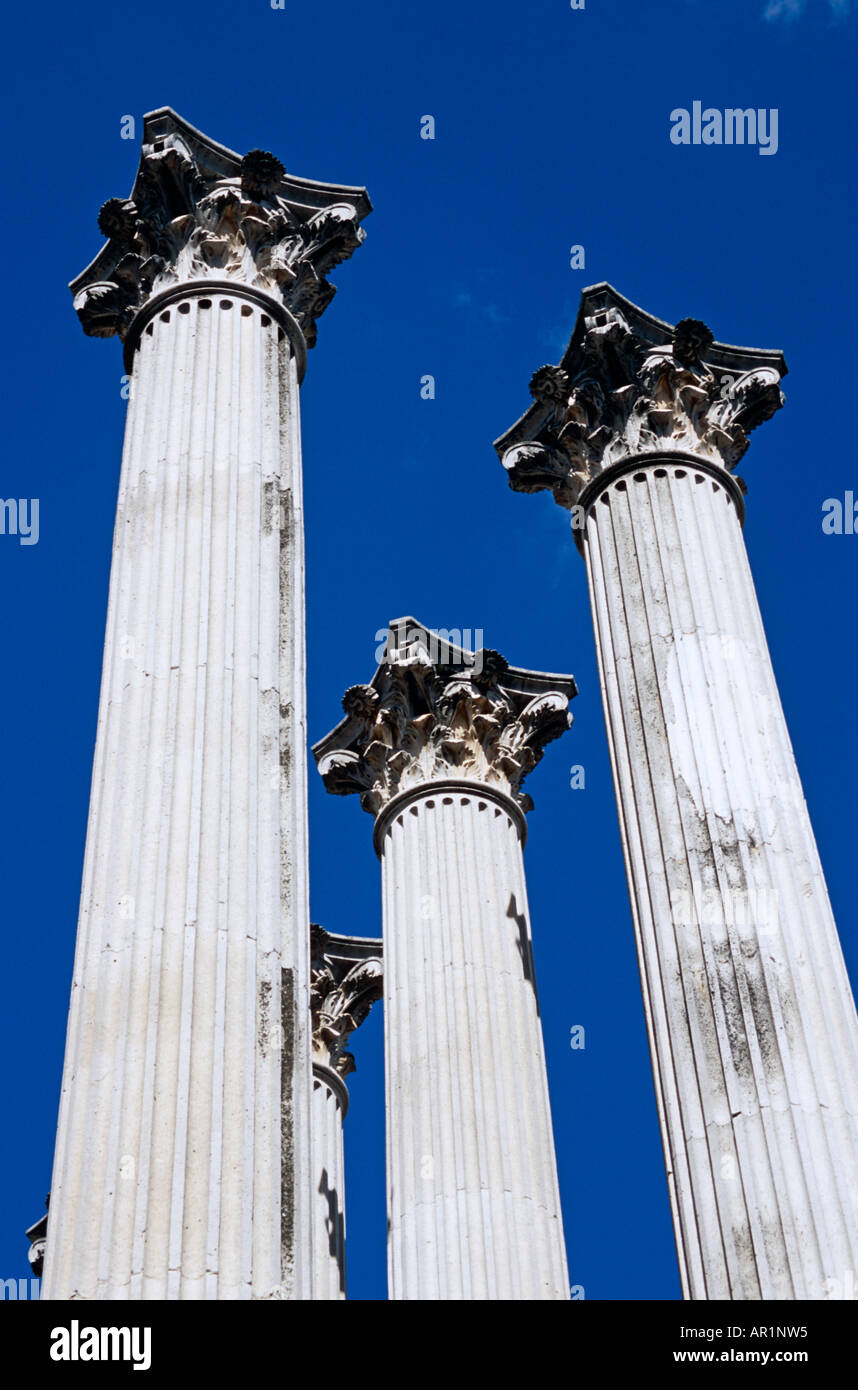 Corinthian Columns in Roman Temple, Templo de Culto Imperial, Cordoba ...