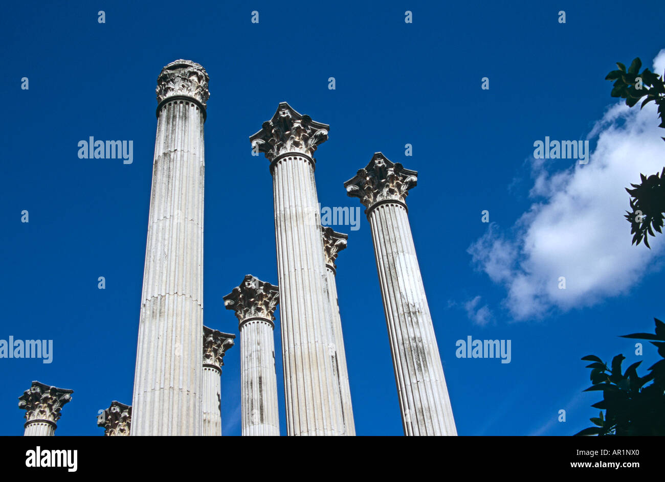 Corinthian Columns in Roman Temple, Templo de Culto Imperial, Cordoba ...