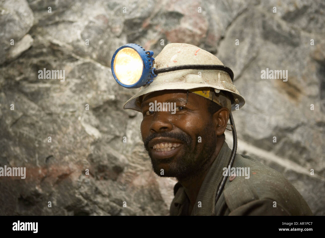 Mineworker, Goldmine, gauteng, South Africa Stock Photo