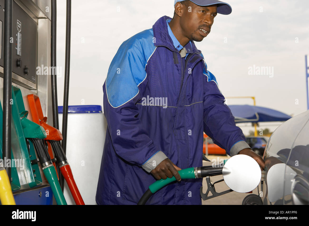 Petrol Attendant, South Africa Stock Photo Alamy