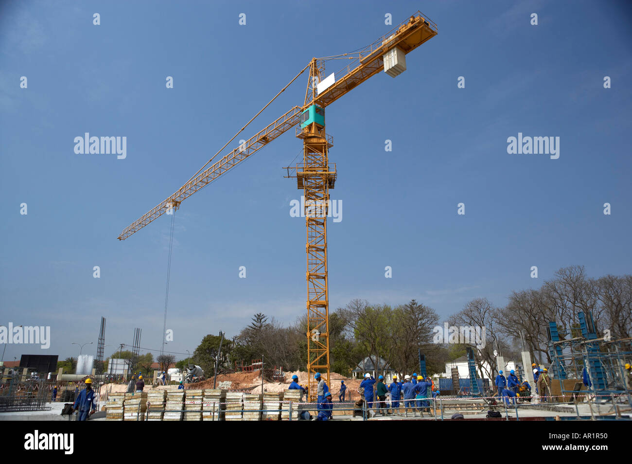 Crane, building/construction industry, South Africa Stock Photo Alamy