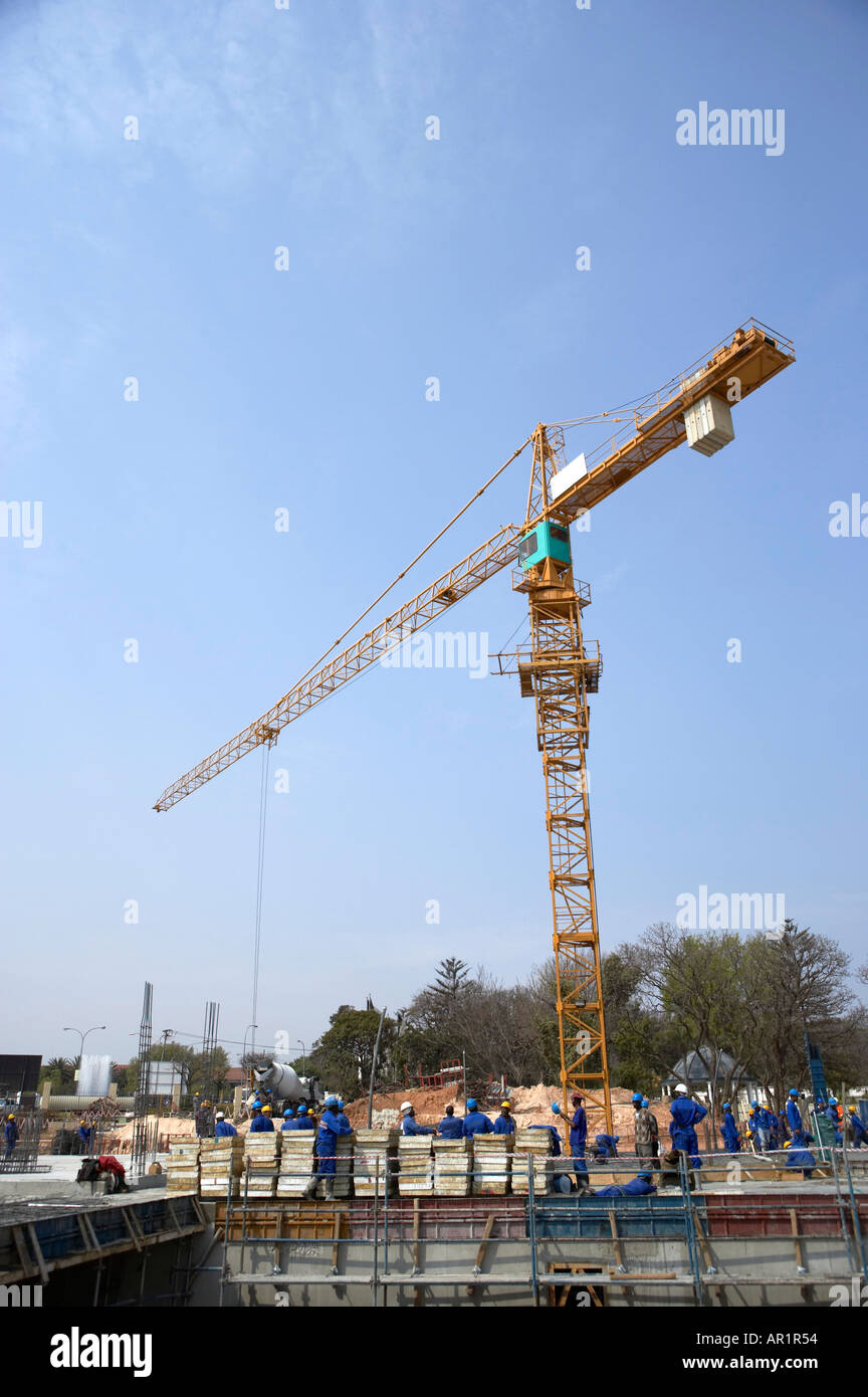 Crane, building/construction industry, South Africa Stock Photo Alamy
