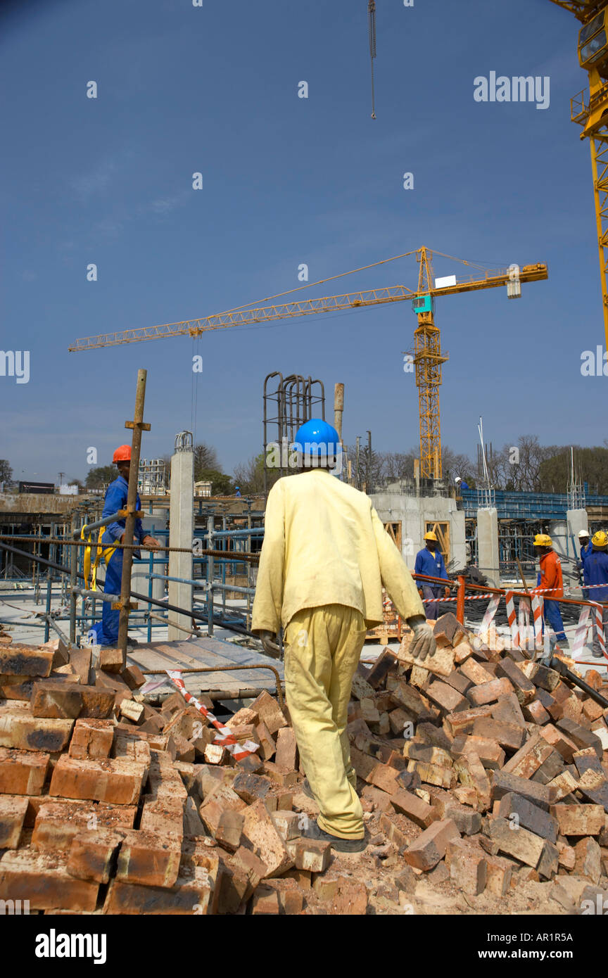 Crane, building/construction industry, South Africa Stock Photo Alamy