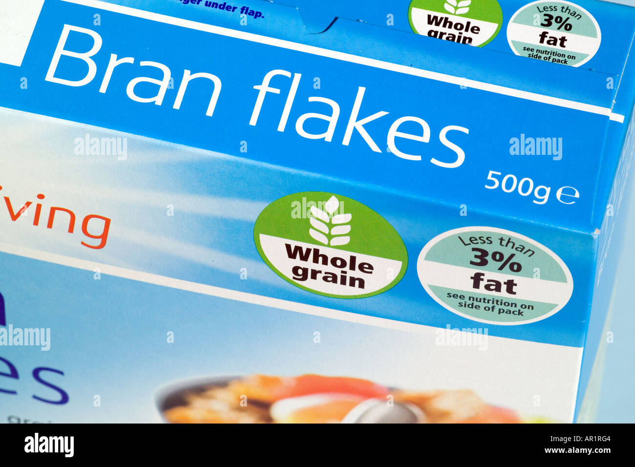 High Fibre Vegetarian breakfast cereal health packaging Stock Photo Alamy