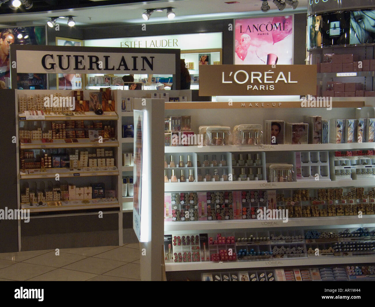 'Duty Free' Beauty Products 'Terminal Two' 'Manchester Airport' England Stock Photo