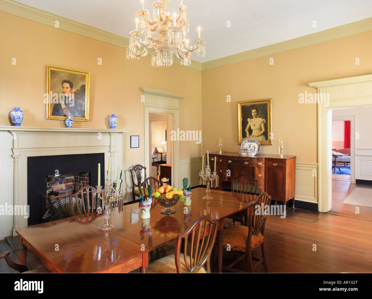 Dining Room, Berkeley Plantation, Charles City, Virginia, USA Stock Photo Alamy