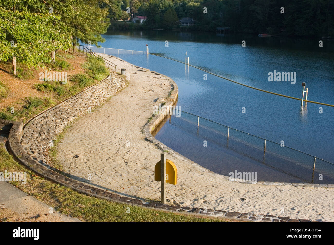 Swimming beach at Tallulah Lake is part of the Tallulah recreation area Stock Photo Alamy