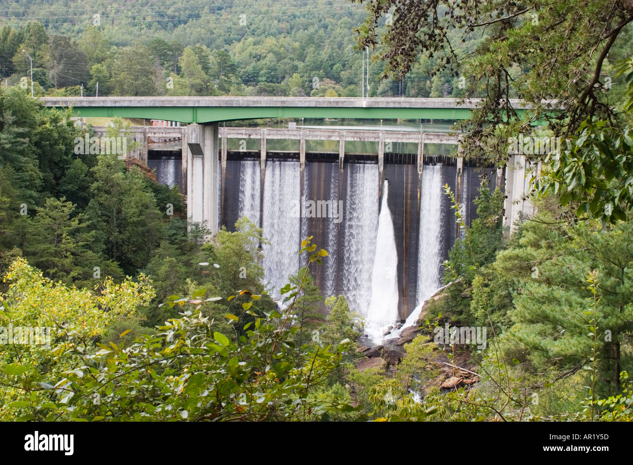 Hydroelectric dam on Tallulah River at Tallulah in north Stock