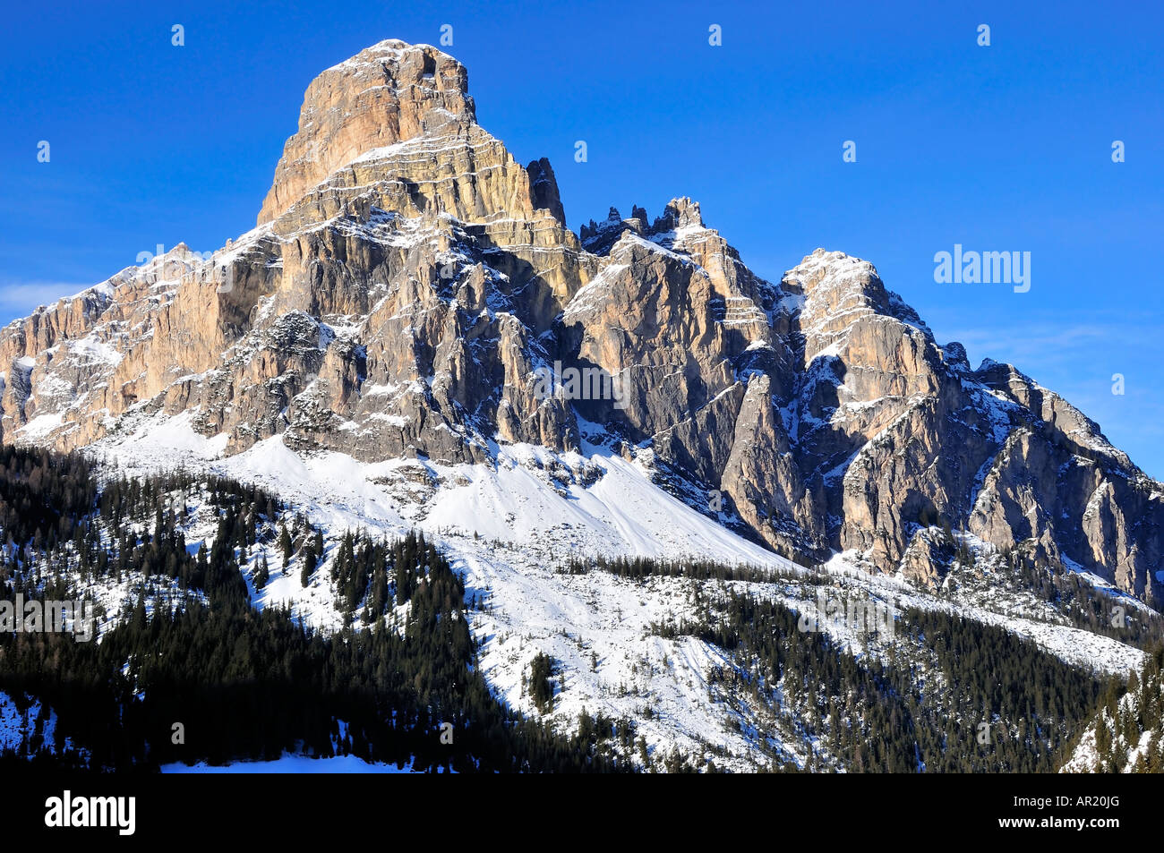 Sassongher peak, Corvara Stock Photo - Alamy