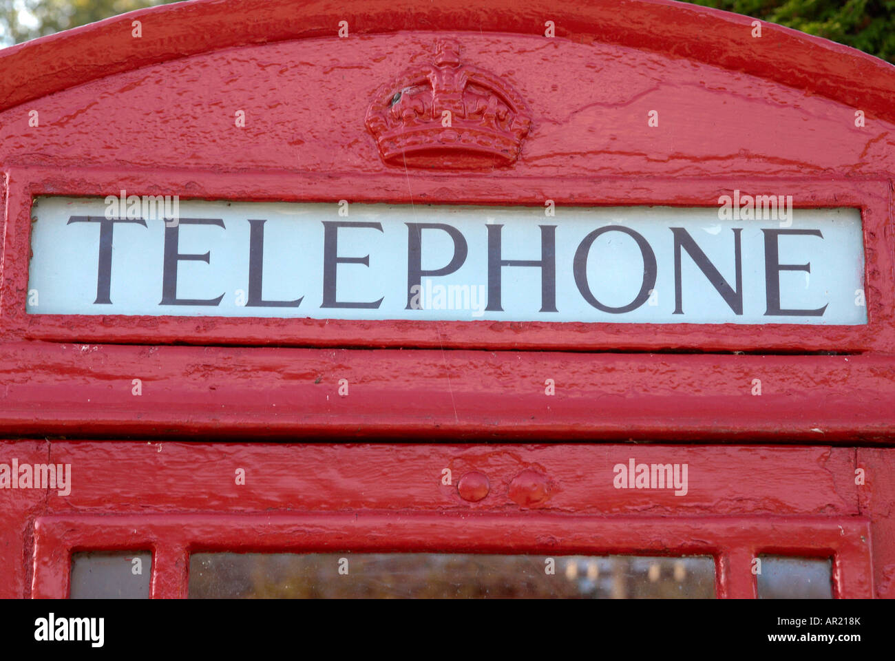 Old-style red telephone box Kiosk No 6 or K6 Stock Photo - Alamy