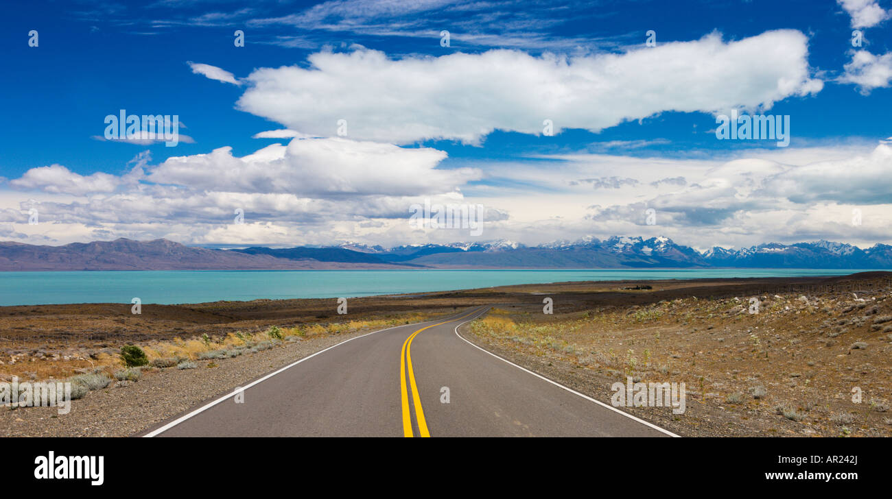 The road to El Chalten, Patagonia, Argentina Stock Photo
