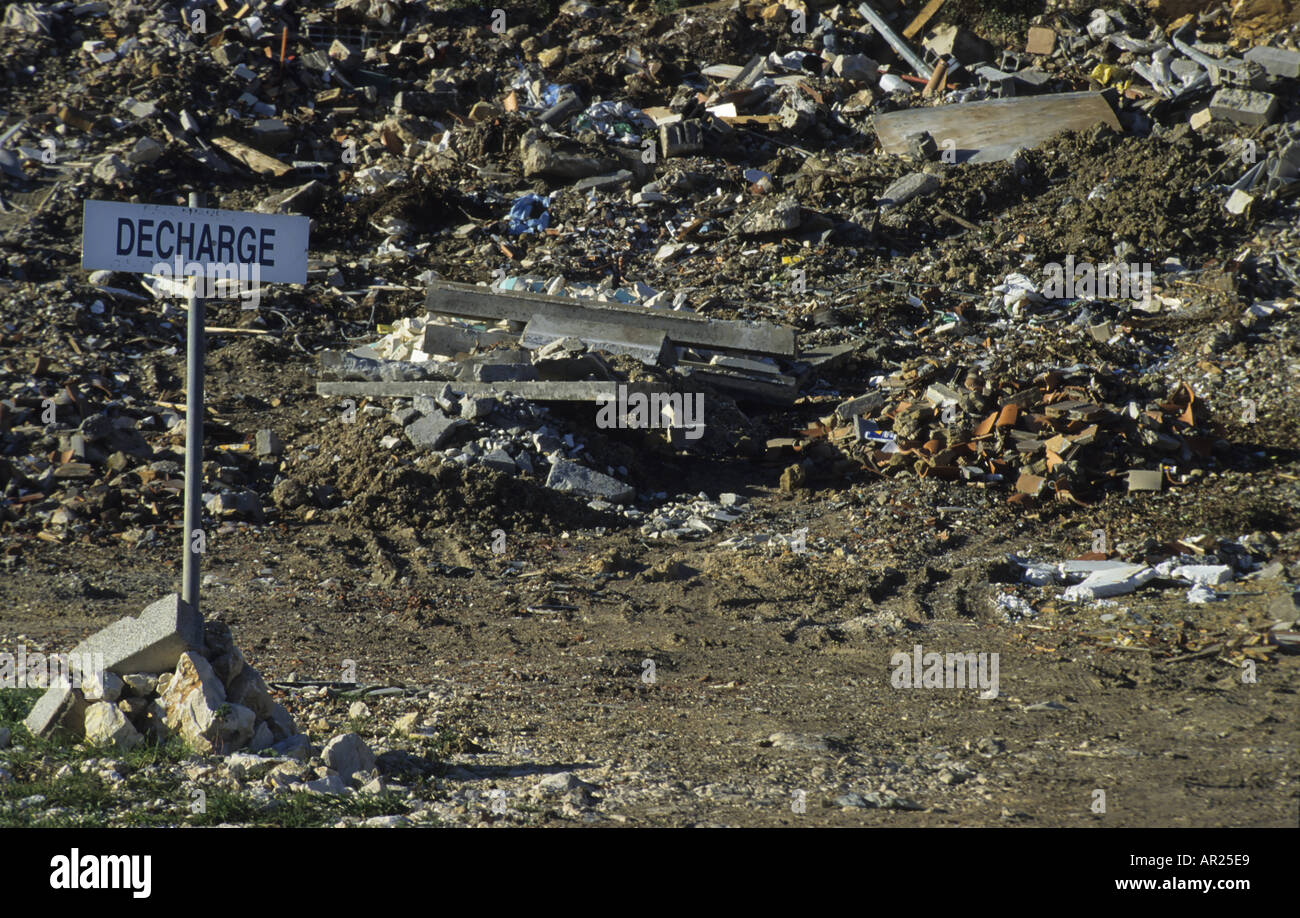 France Provence Bouches Du Rhone Eguilles Village Rubbish Dump Stock