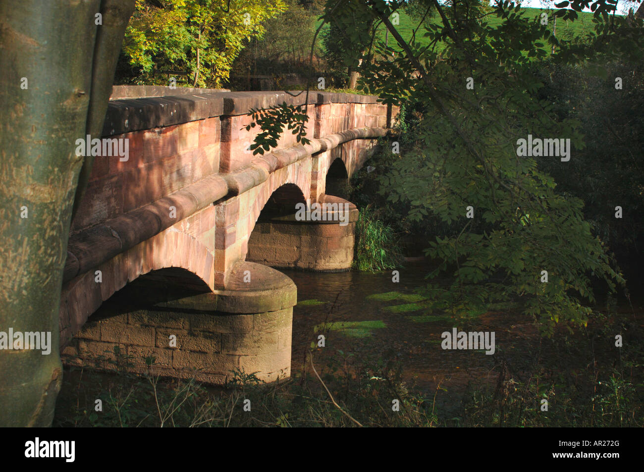 A Stone Bridge In Staffordshire  England. Stock Photo