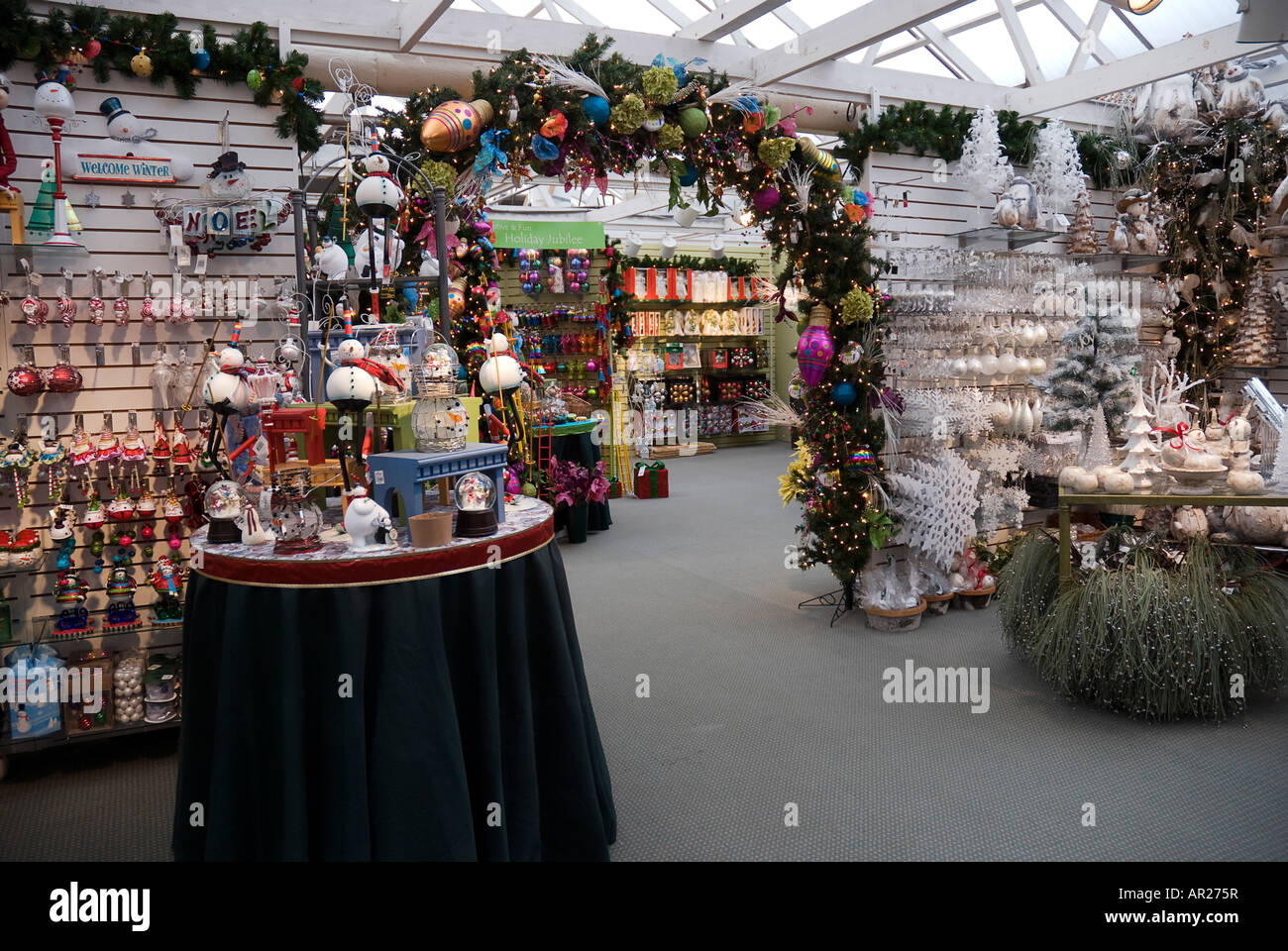 Christmas items for sale at Molbak s Woodinville Washington Stock Photo