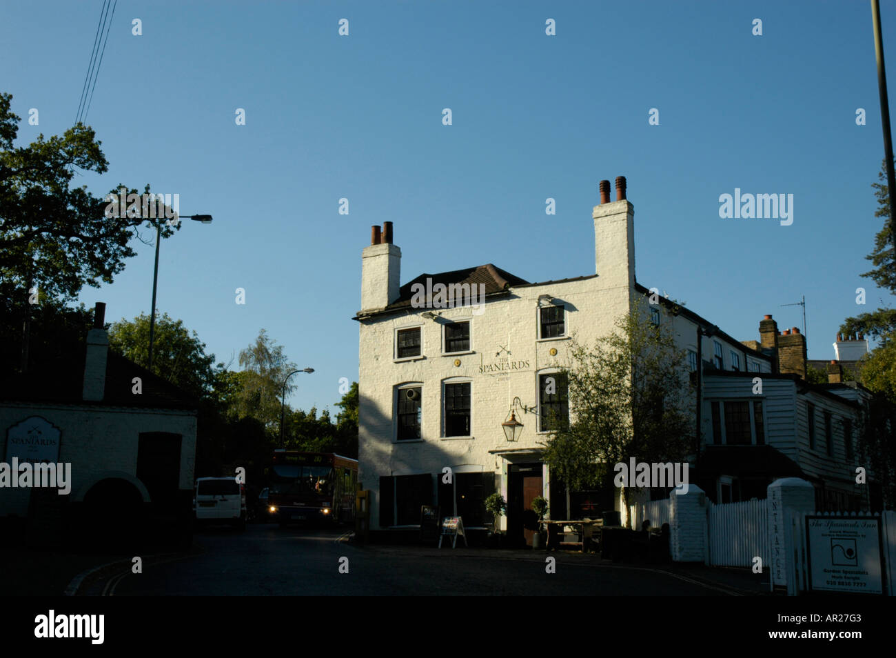 Spaniards Inn on the edge of Hampstead Heath Highgate London England Stock Photo