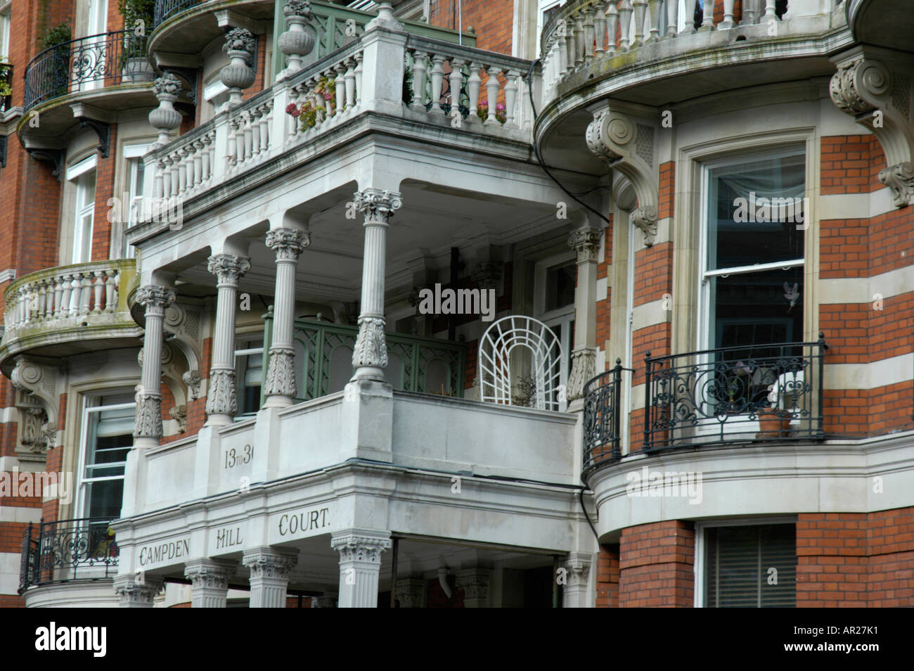 Campden Court mansion apartment block in Campden Hill Road London Stock