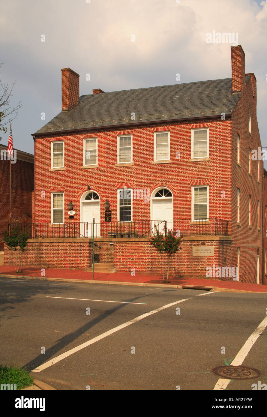George Washington's Masonic Lodge, Fredericksburg, Virginia, USA Stock Photo