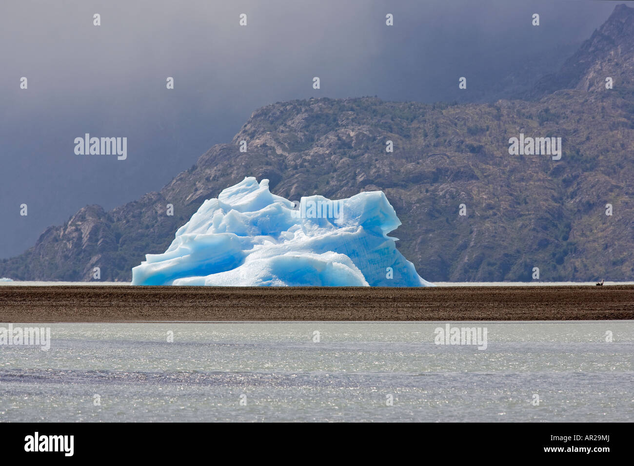Iceberg Lago Grey Torres del Paine National Park Patagonia Chile Stock Photo