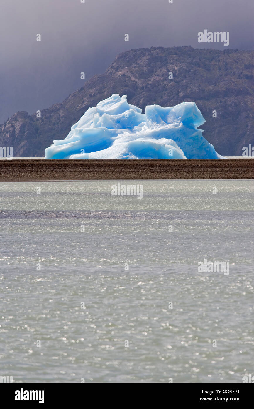 Iceberg Lago Grey Torres del Paine National Park Patagonia Chile Stock Photo