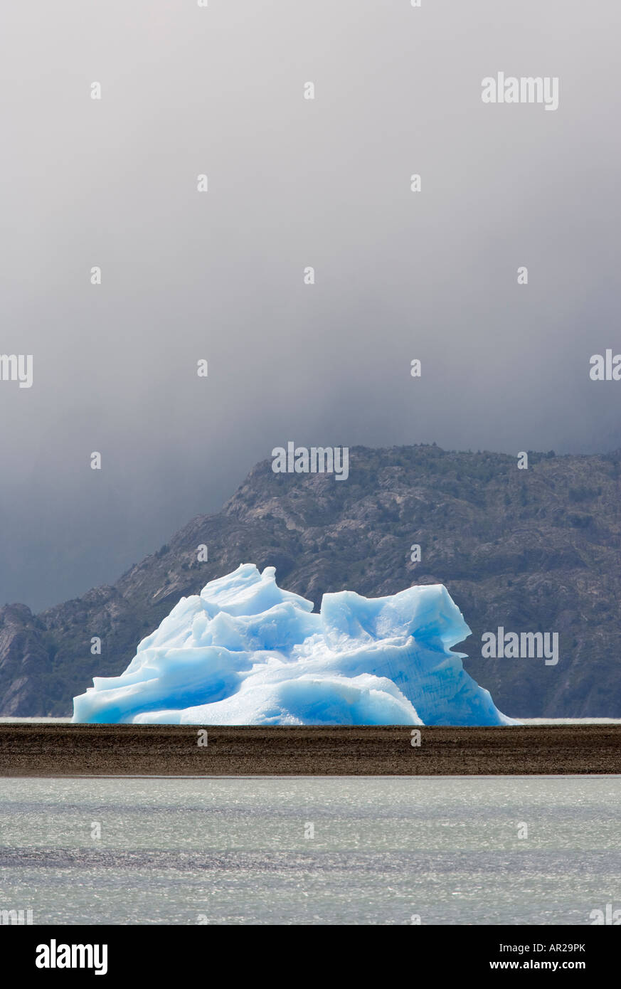 Iceberg Lago Grey Torres del Paine National Park Patagonia Chile Stock Photo