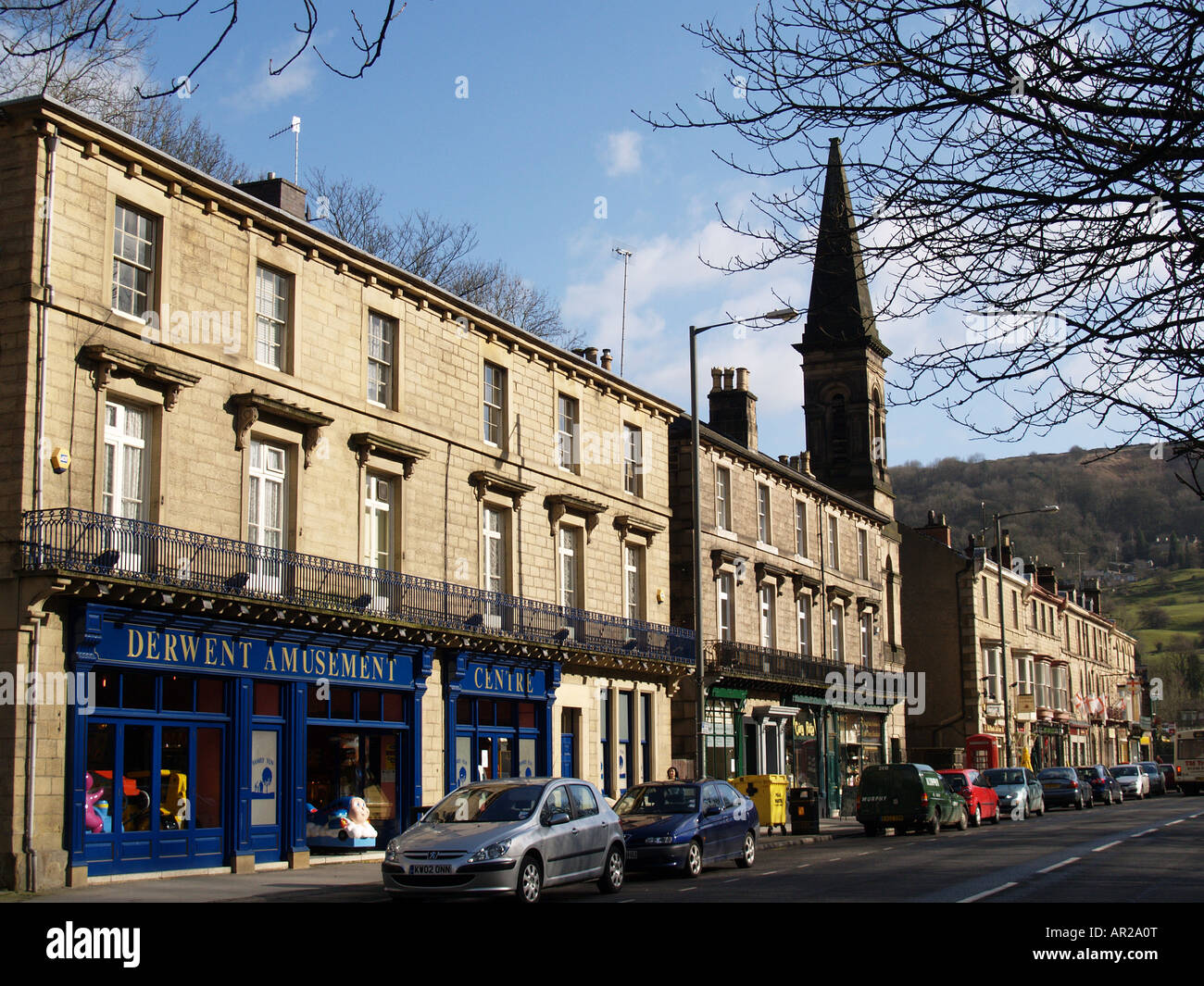 matlock bath high st shops shop fronts Stock Photo Alamy