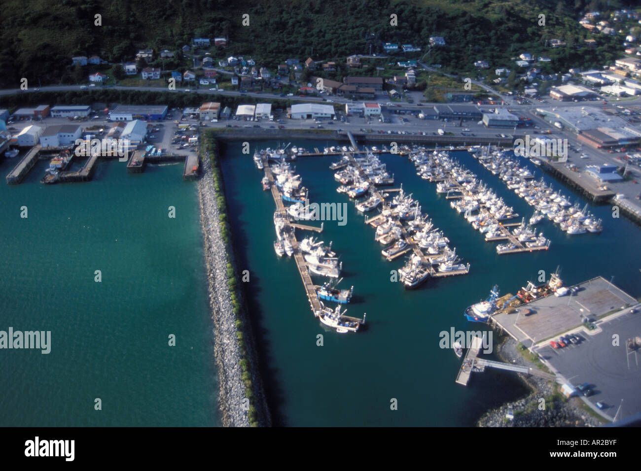 aerial view of Kodiak harbor Kodiak Island Alaska Stock Photo Alamy