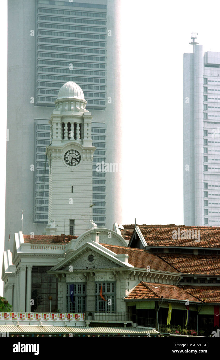 Singapore Singapore Cricket Club clock tower Stock Photo