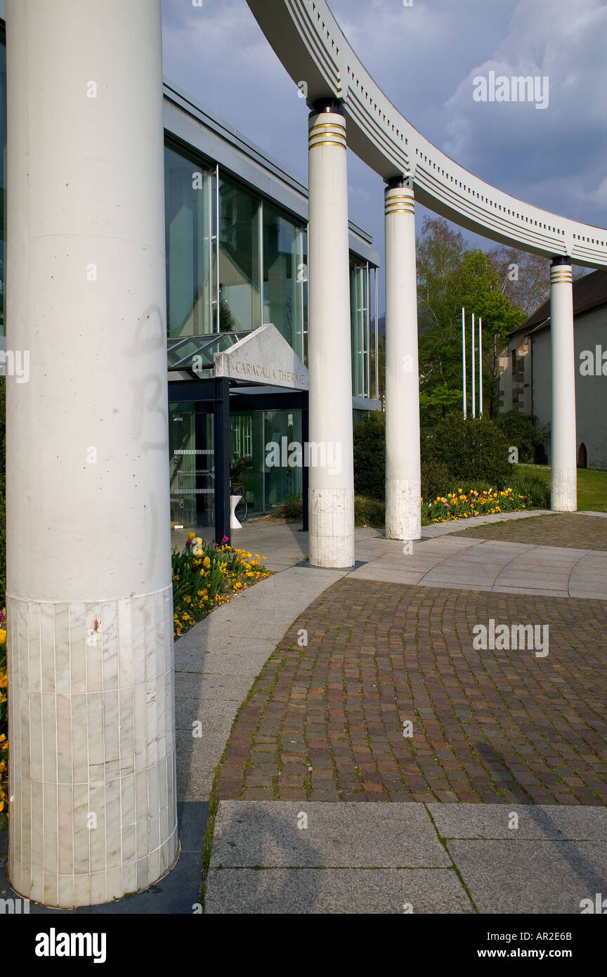 GERMANY BADEN-WÜRTTEMBERG  BADEN-BADEN  CARACALLA THERME  SPA ENTRANCE PORTICO Stock Photo