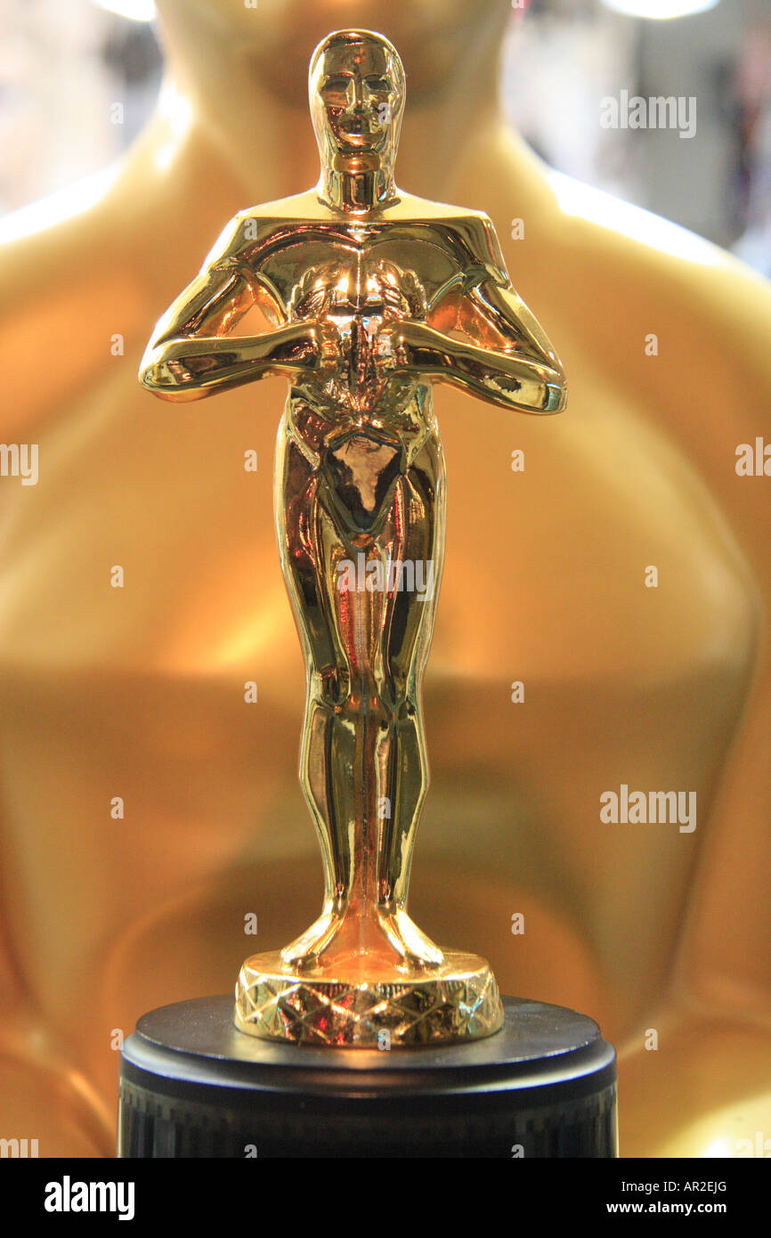 Replica of Oscar Statue Stock Photo