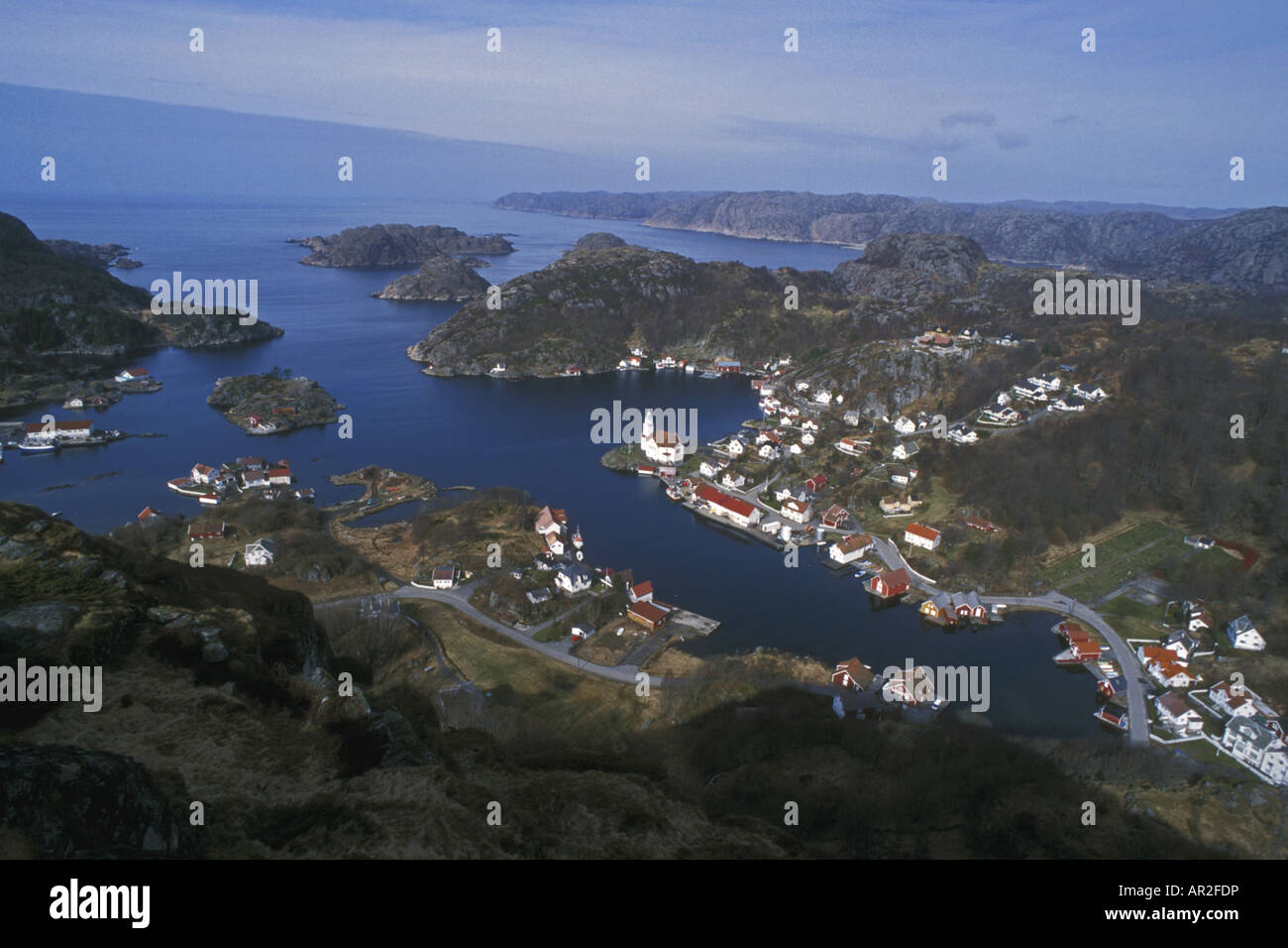 Kirkehamn at Hidra in south-western Norway, Norway, Vest-Agder, Hidra, Hidrasund Stock Photo