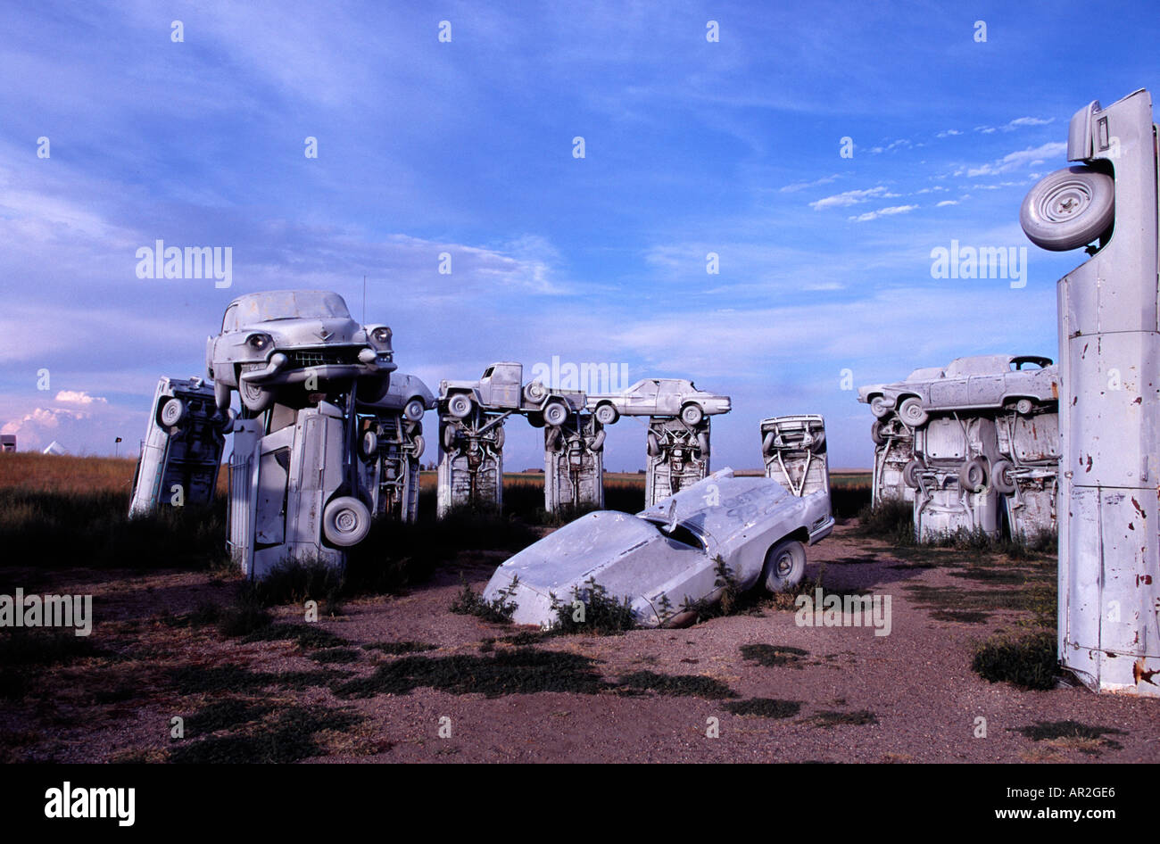 Cars at Carhenge in Alliance, Nebraska Stock Photo Alamy