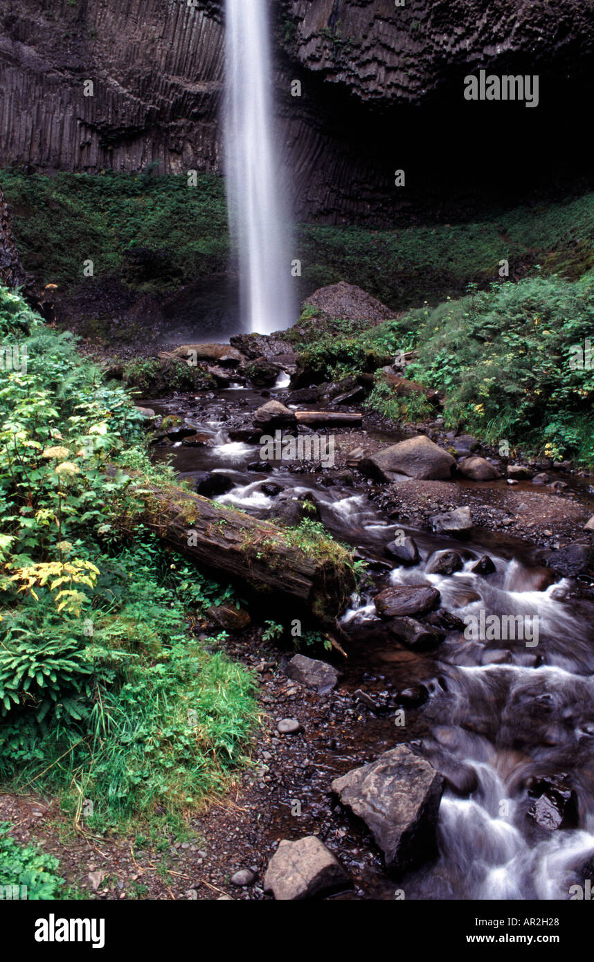 Base of waterfall in the Columbia River Oregon USA Stock Photo Alamy