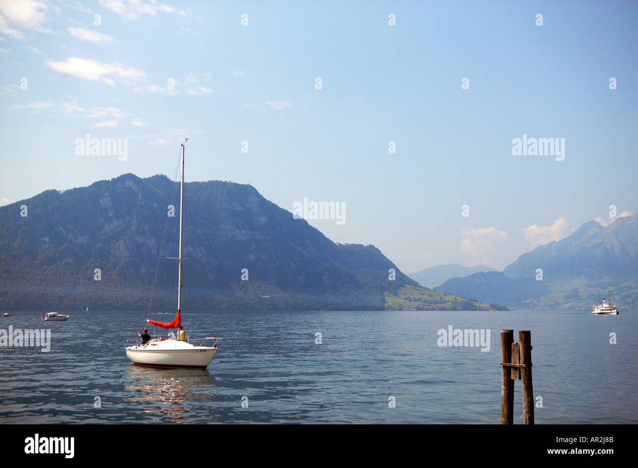 Lake Lucerne Switzerland Stock Photo Alamy