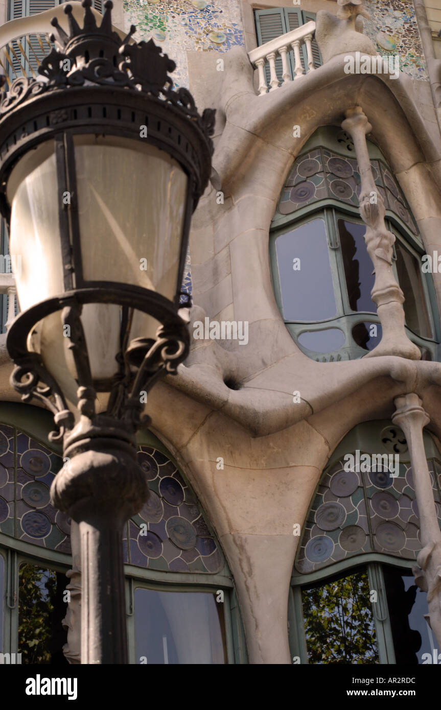 exterior apartments Gaudi Stock Photo