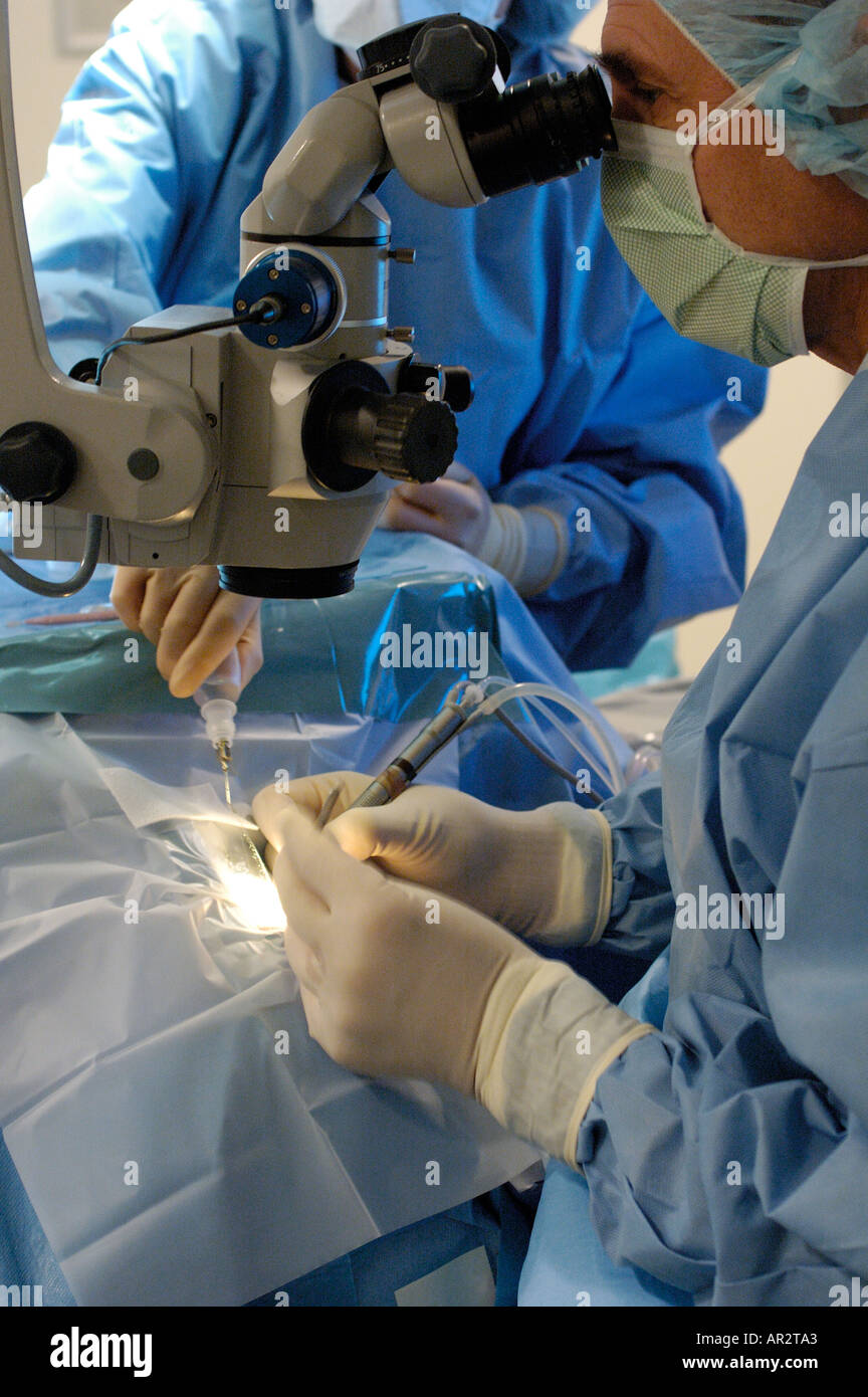 Surgical Operation Cataract Extraction Eye Surgery Surgeon Operating