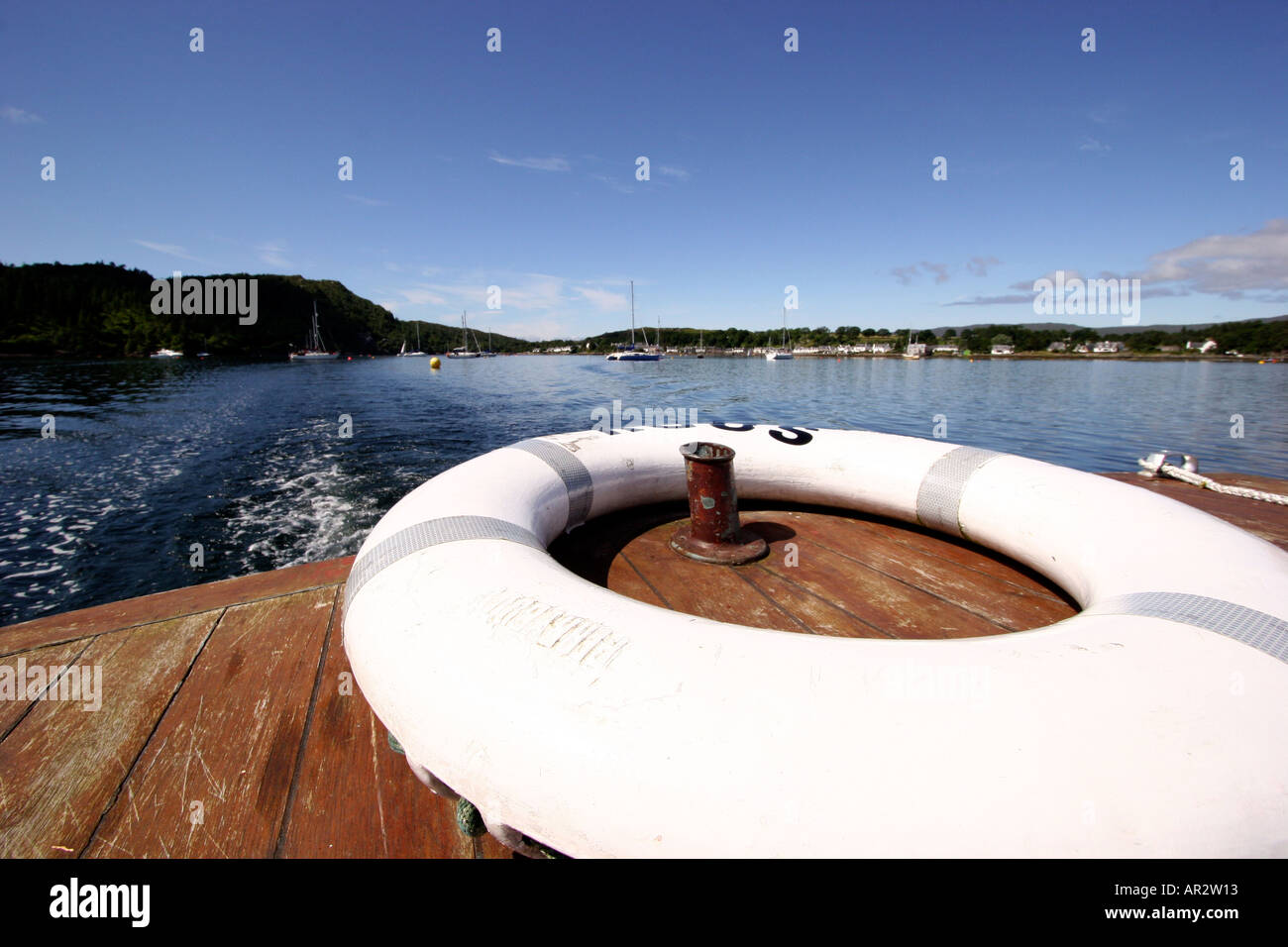 Safety float in a boat Stock Photo Alamy