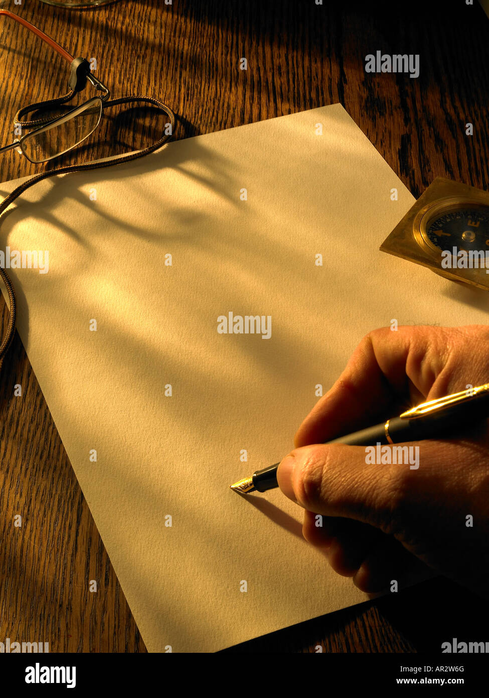 writing letter on parchment paper Stock Photo - Alamy