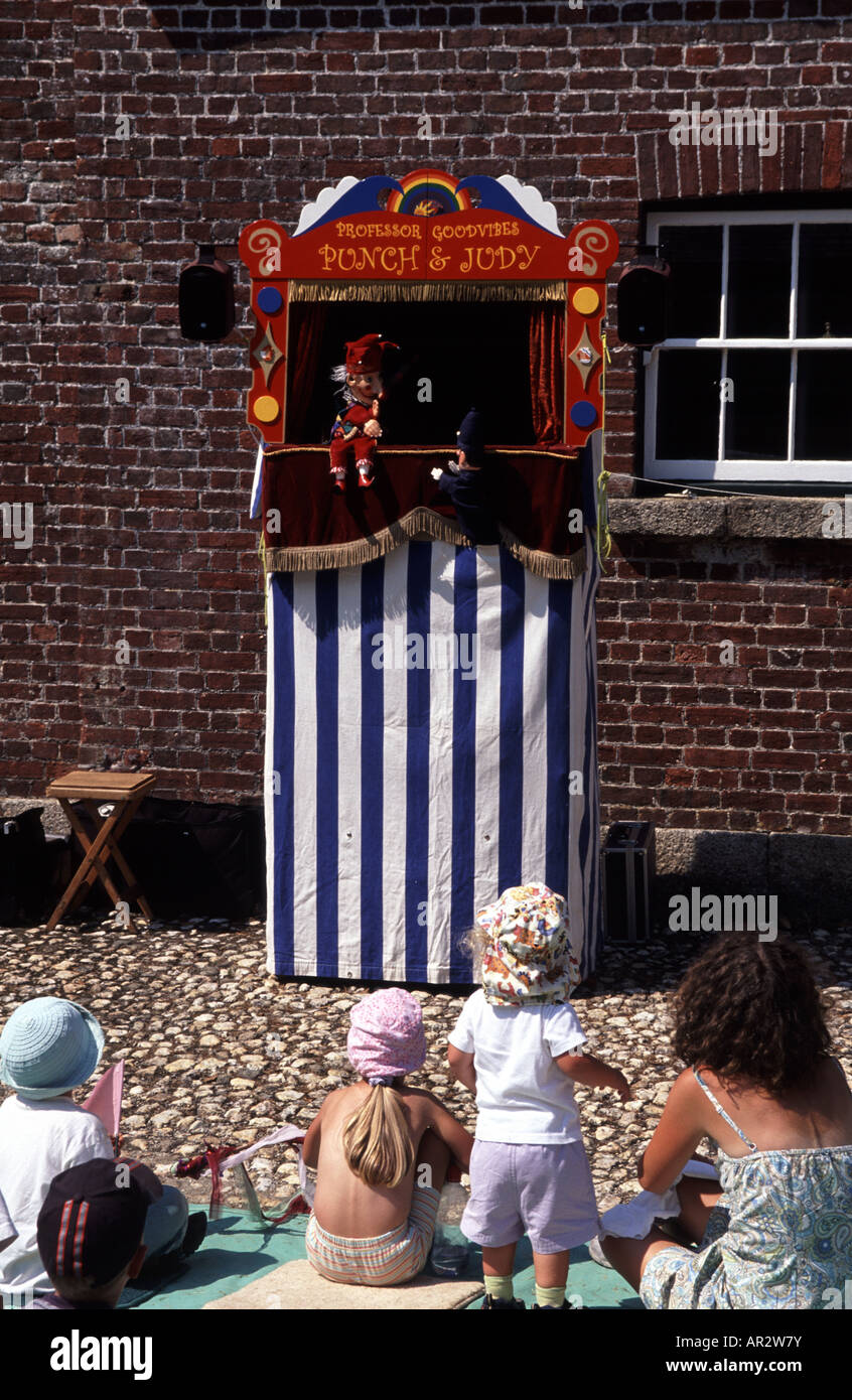 Professor Good Vibes' Punch and Judy show entertains children on a