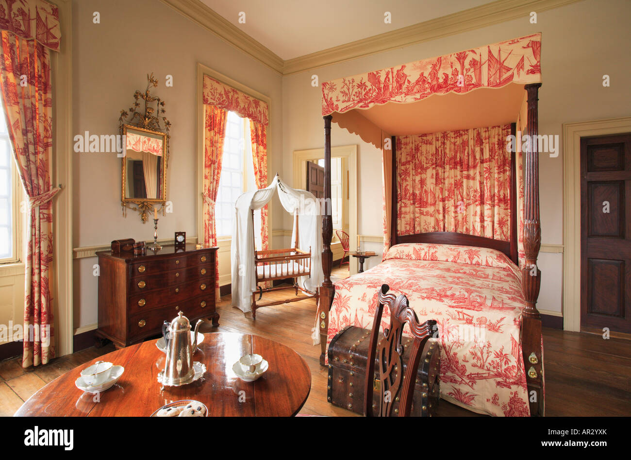 Bedroom at Birthplace of Robert E. Lee Stratford Hall, Westmoreland