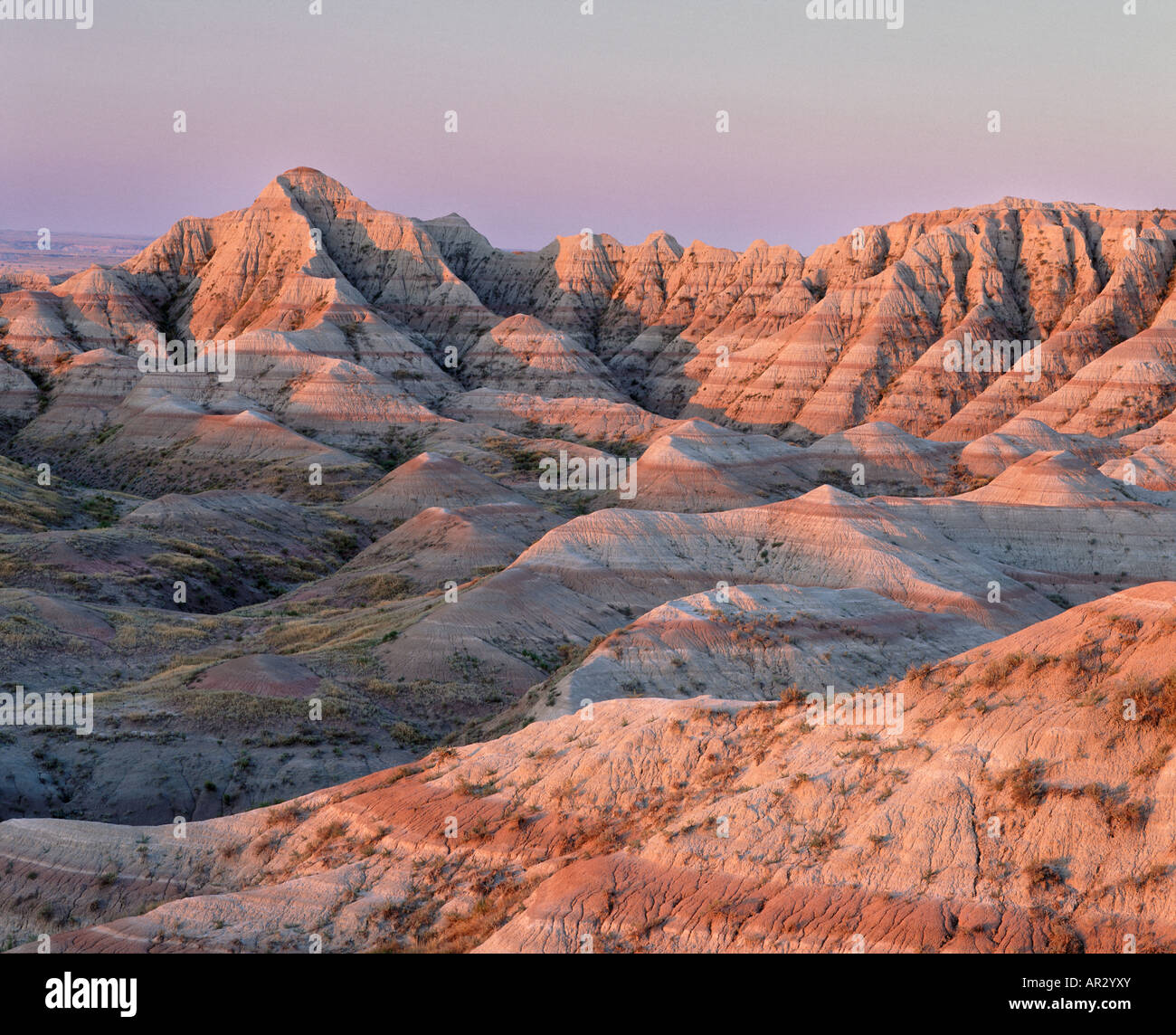badlands, Badlands National Park, Sage Creek Wilderness, South Dakota USA Stock Photo