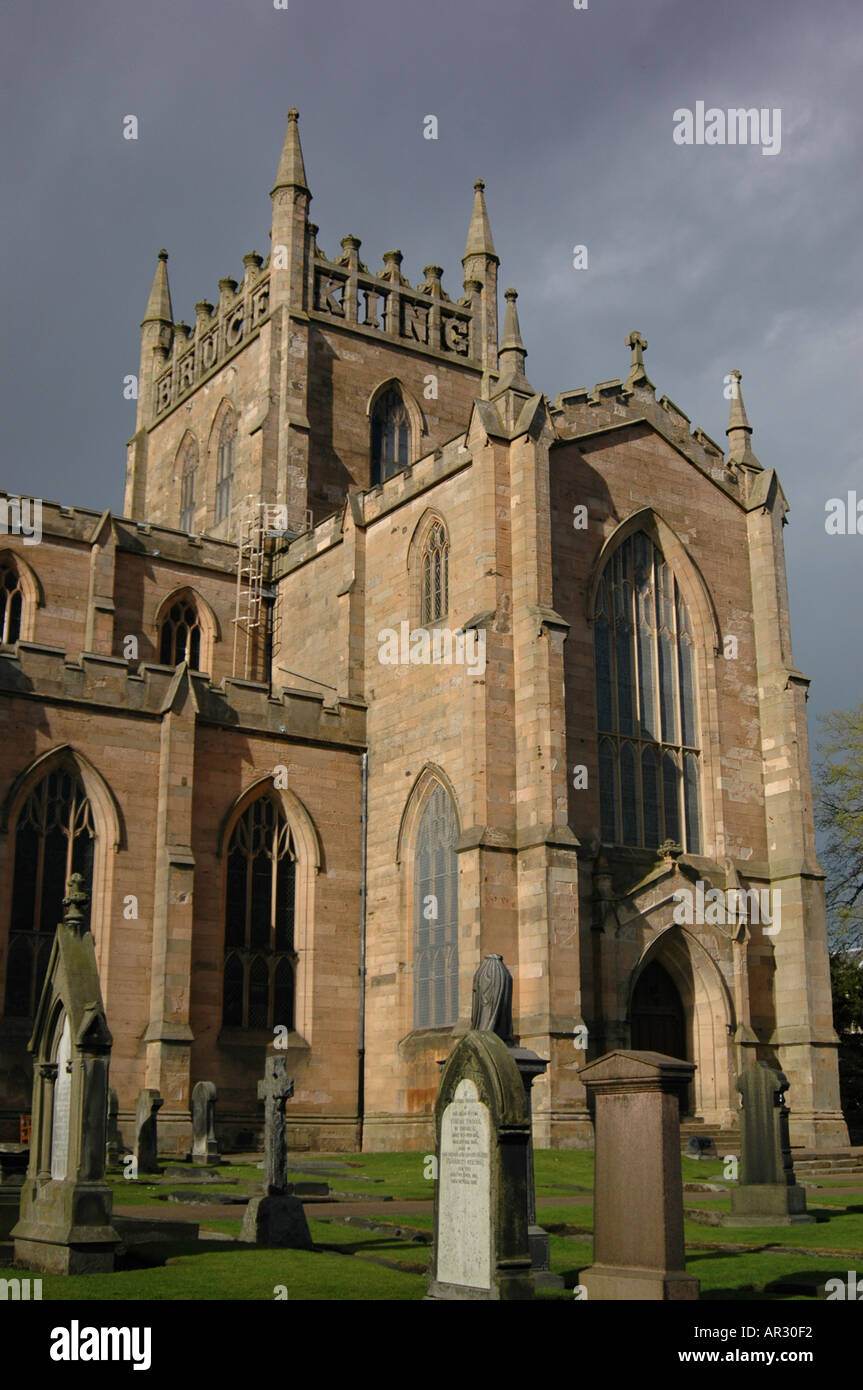 Shot of Dunfermline Abbey on a cloudy day Stock Photo