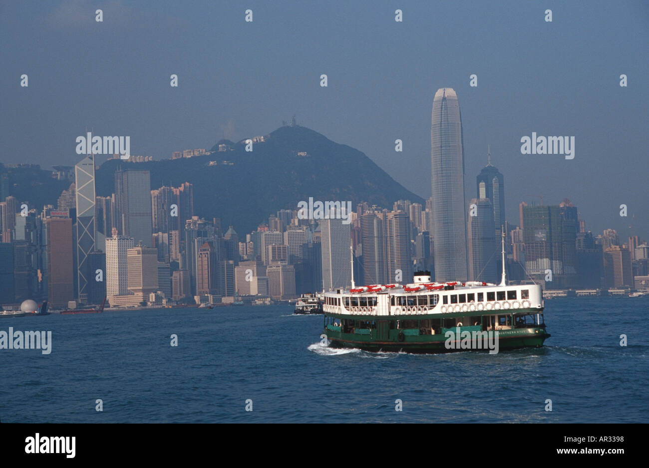 Hong Kong Harbour and city with Victoria Peak in background Stock Photo ...