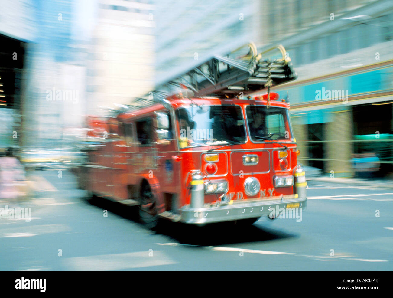 Fire truck in motion hi-res stock photography and images - Alamy