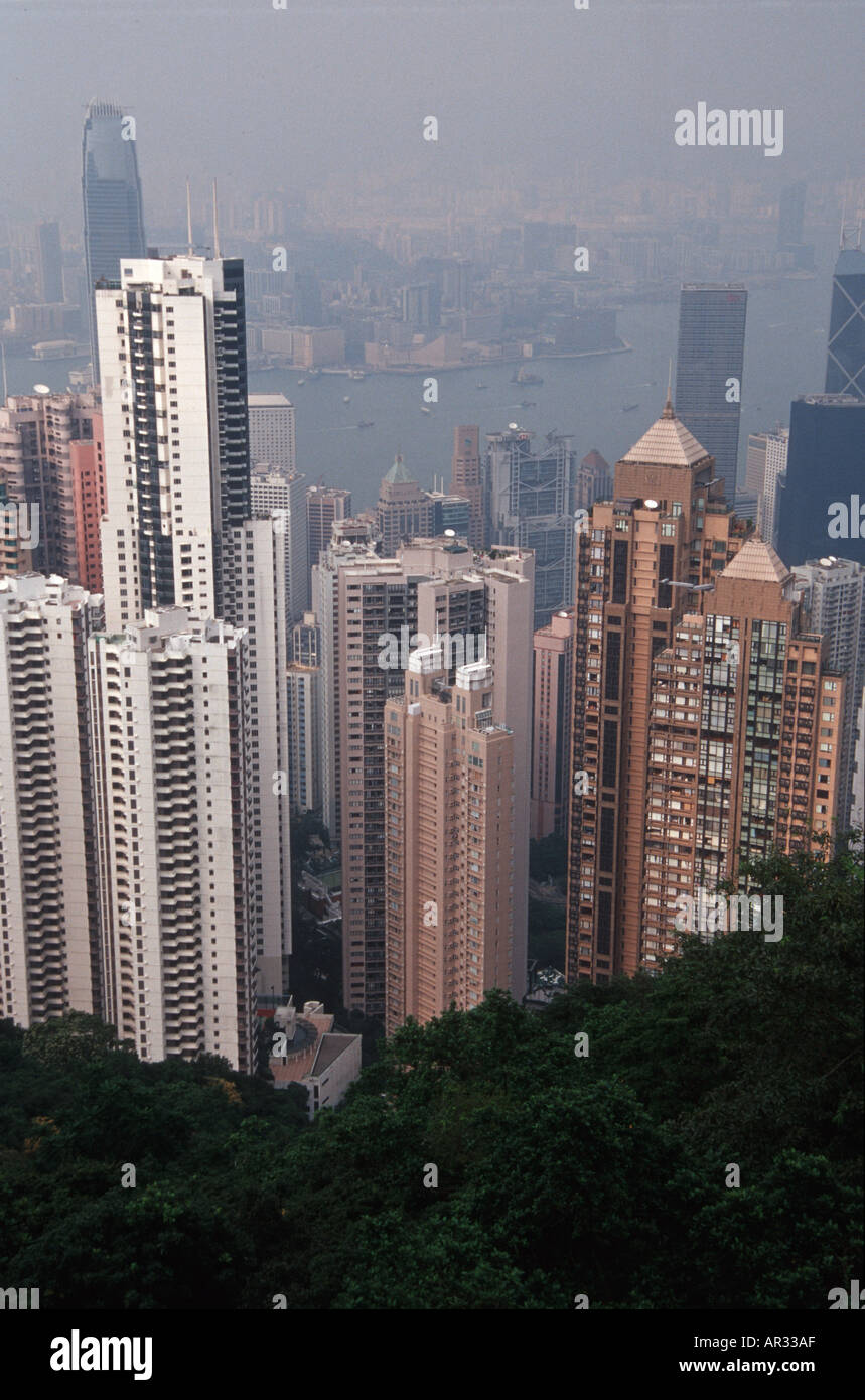 Hong Kong as seen from Victoria Peak Stock Photo - Alamy